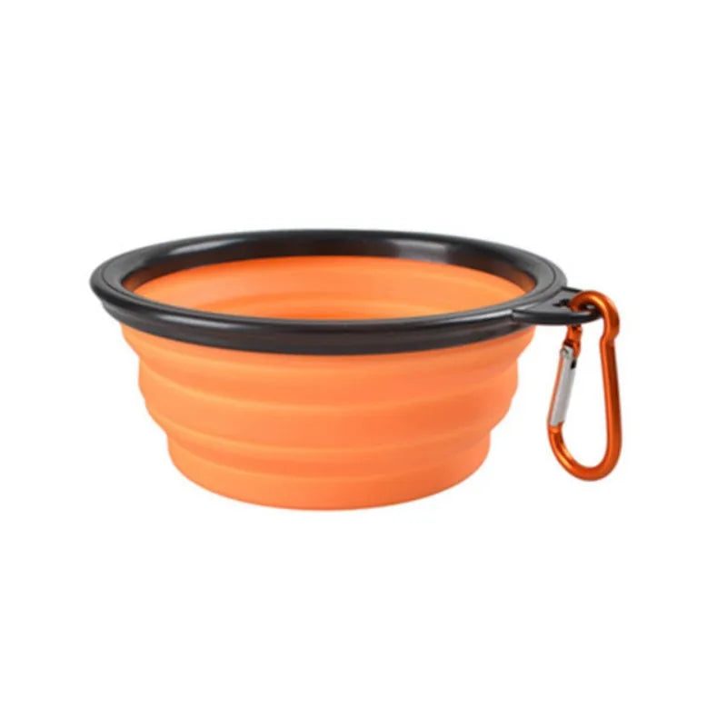 Portable Pet Food Bowl - Collapsible Silicone Travel Bowl for Dogs and Cats