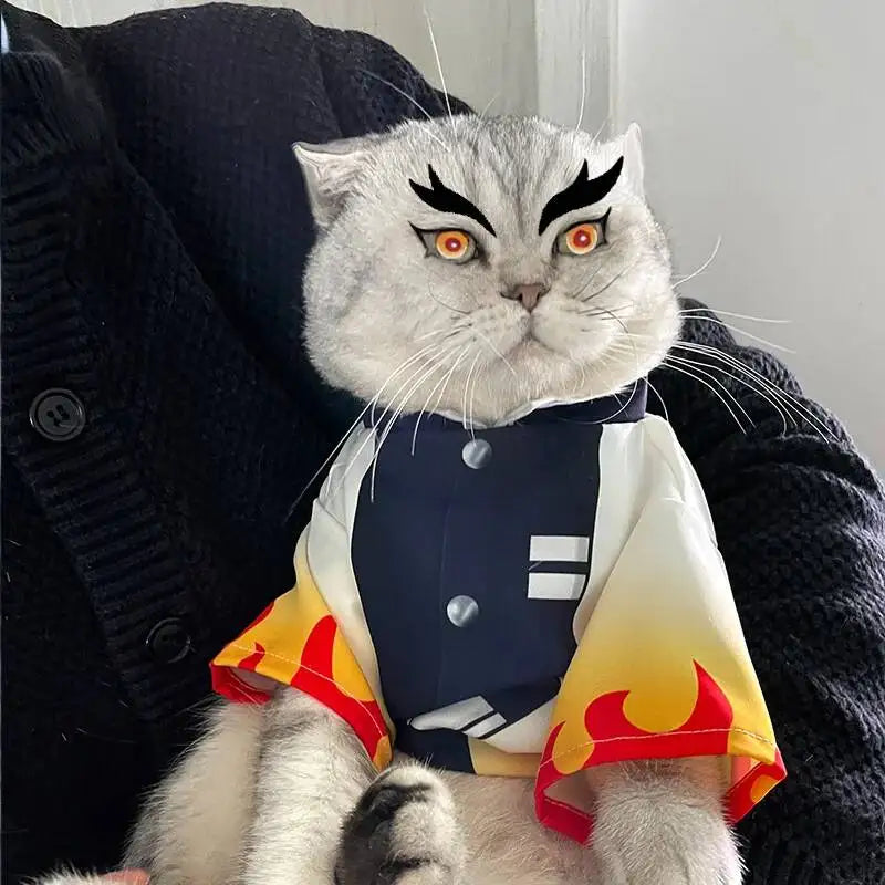 Halloween Pet Cosplay Rengoku Costume For Cats And Dogs