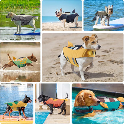 Dog Life Jacket Swimming Safety Vest for Small Medium Large Dogs