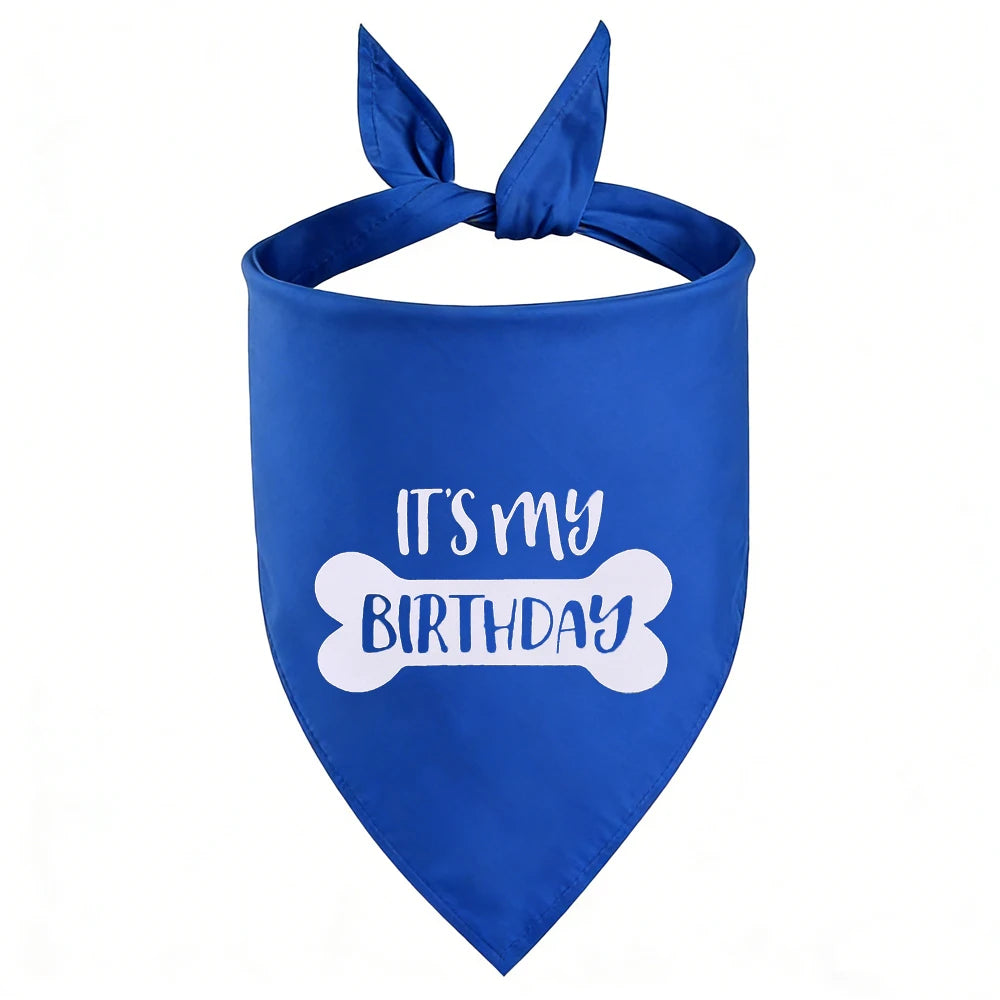 Dog Birthday Bandana - Happy Birthday Party Pet Triangle Scarf