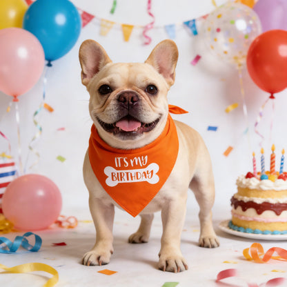 Dog Birthday Bandana - Happy Birthday Party Pet Triangle Scarf