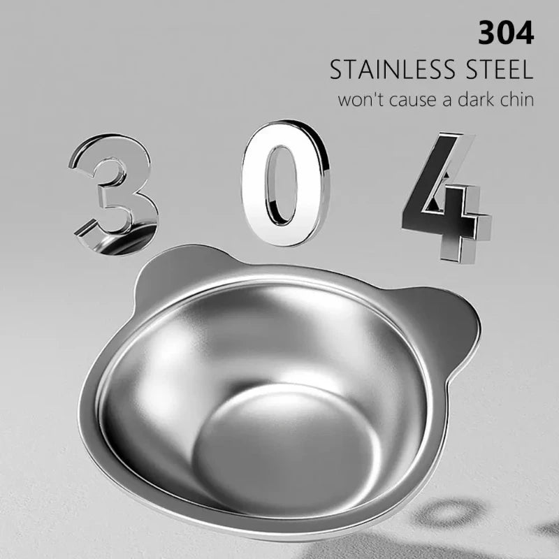Stainless Steel Raised Cat Bowl With 15 Degree Elevated Design