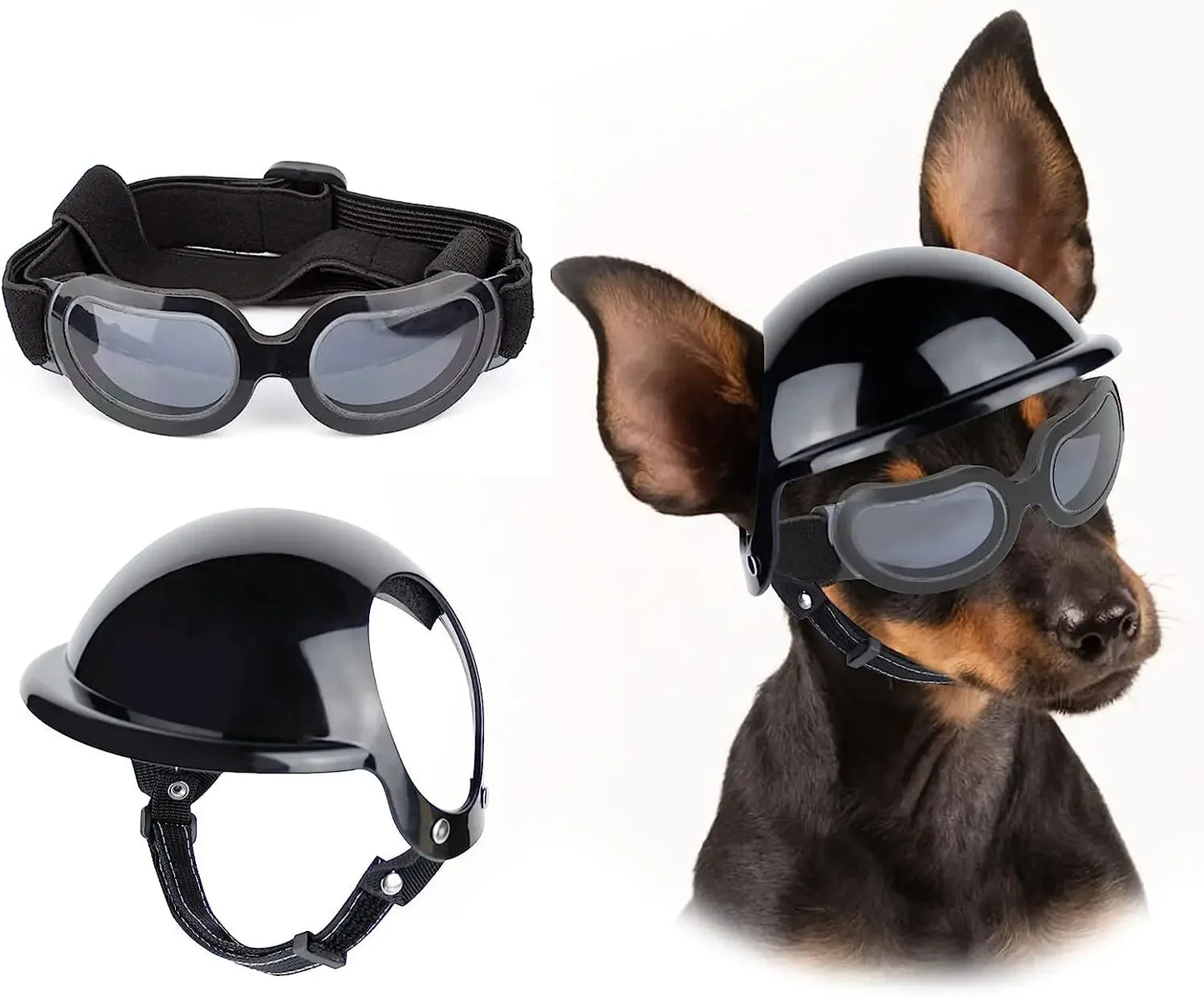 Dog Helmet Sunglasses For Small Medium Dogs UV Protection Outdoor