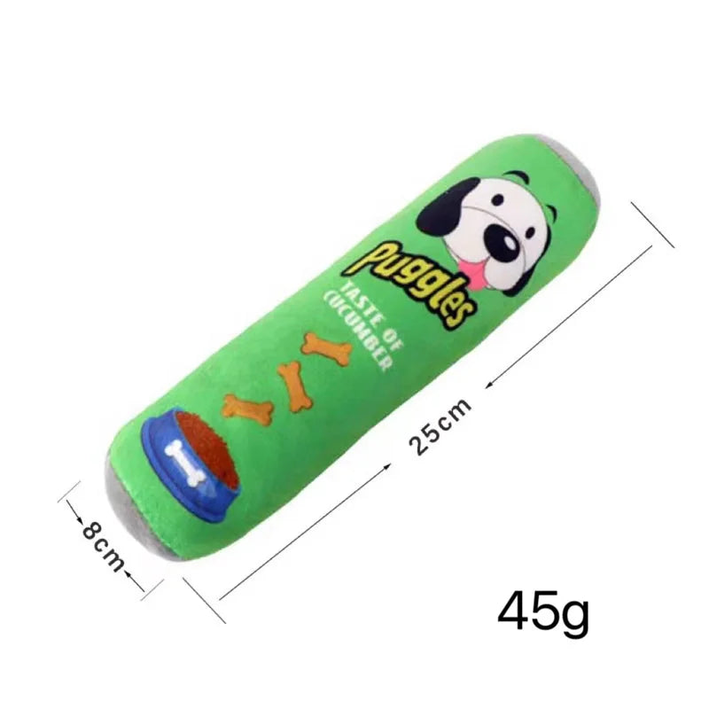 Stuffed Dog Squeaker Toy - Plush Interactive Chew Toy For Small Dogs