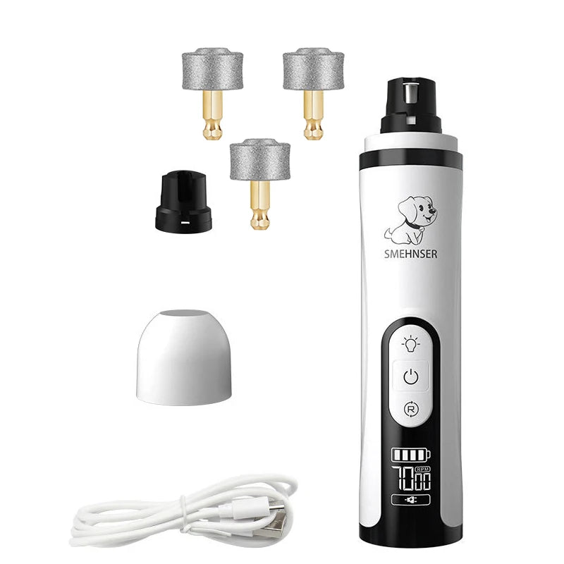 Electric Pet Nail Grinder With LED Light For Cats And Dogs