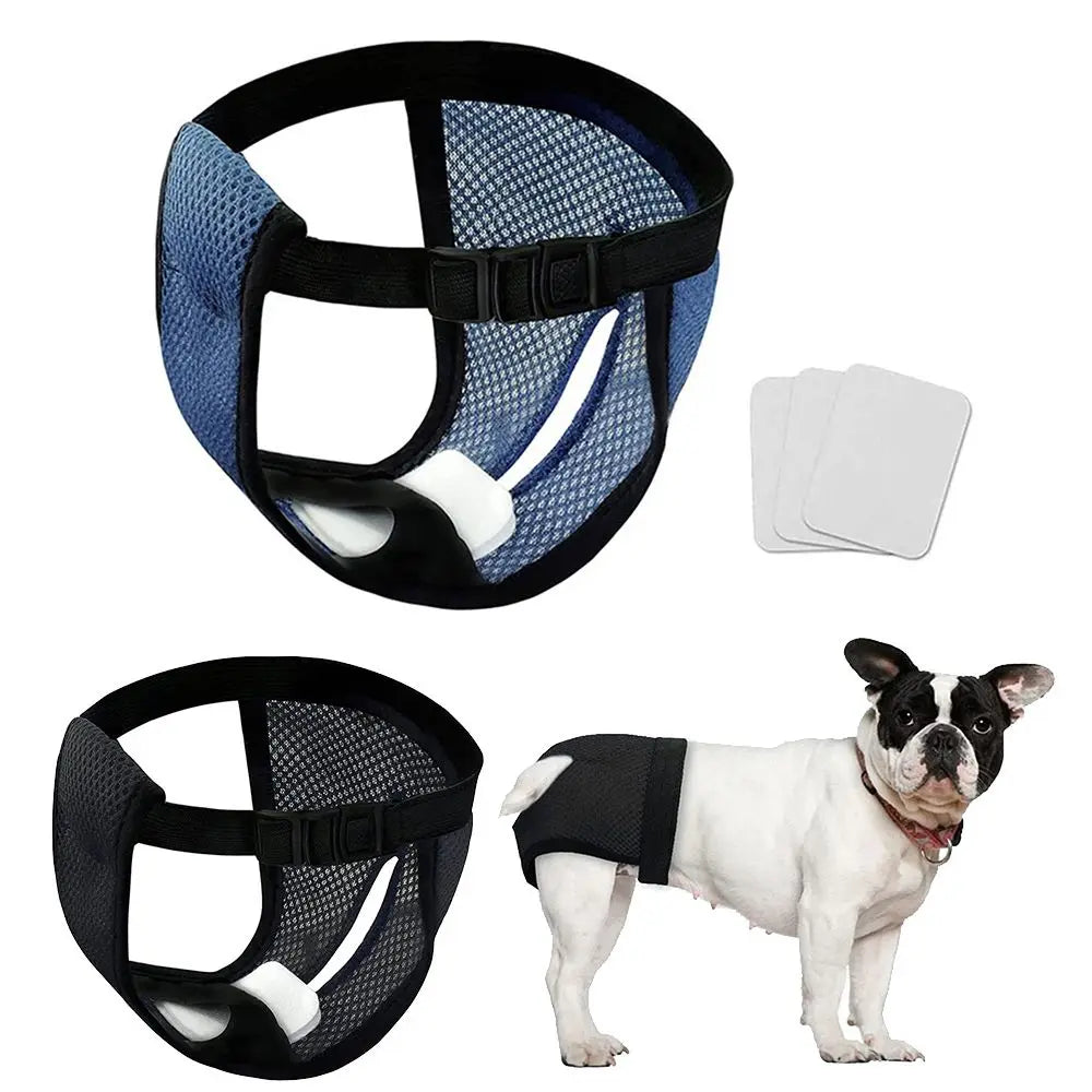 Dog Sanitary Panties with Washable Reusable Diapers - 3 Pack