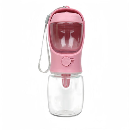 Portable Pet Water Bottle With Food Dispenser For Dogs And Cats