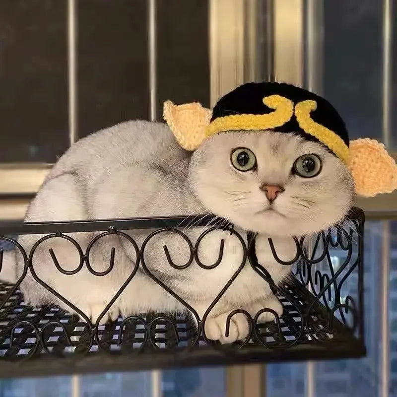 Cute Cat Hat Funny Pet Party Cosplay Knitted Headwear Accessories