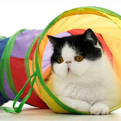 Foldable Cat Tunnel Toy - Interactive Play Tube for Cats & Kittens
