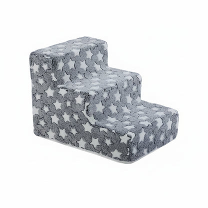 Pet Stairs Ramp 3-4 Step Dog Cat Ladder With Detachable Sponge