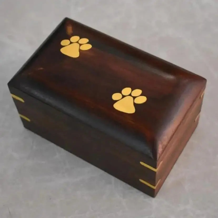 Premium Solid Wood Pet Urn Bamboo Casket for Cat and Dog Ashes