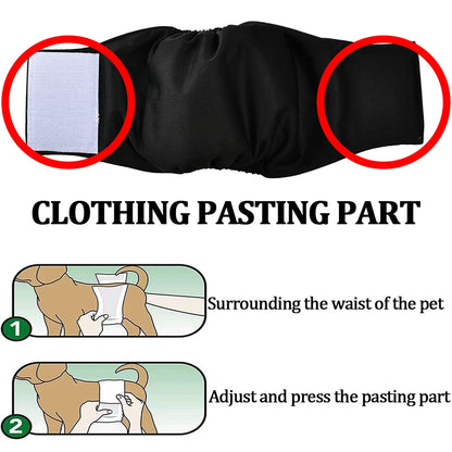 Washable Male Dog Cloth Diaper - Reusable Pet Sanitary Pants