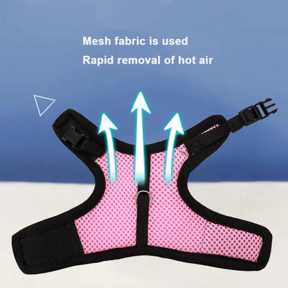 Breathable Pet Vest Harness For Small Animals - Adjustable Comfort Fit