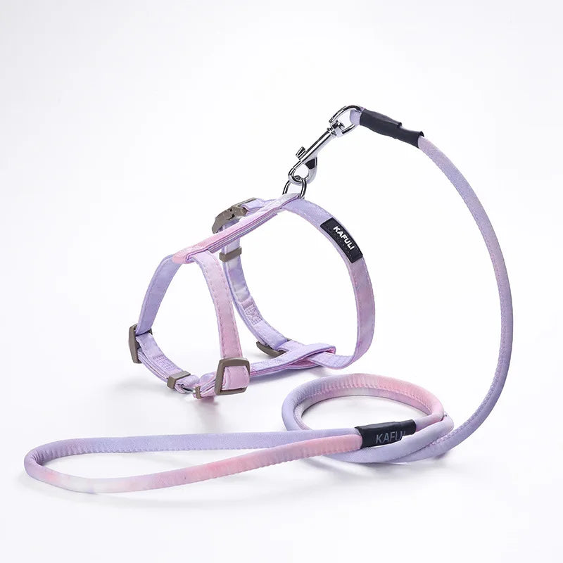 Adjustable Dog Cat Harness And Leash Set For Small Pets
