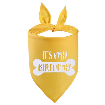 Dog Birthday Bandana - Happy Birthday Party Pet Triangle Scarf