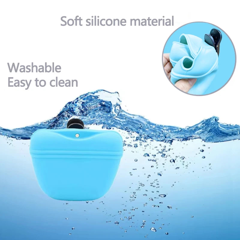 Pet Feeding Bag - Portable Silicone Dog Training Treat Pouch
