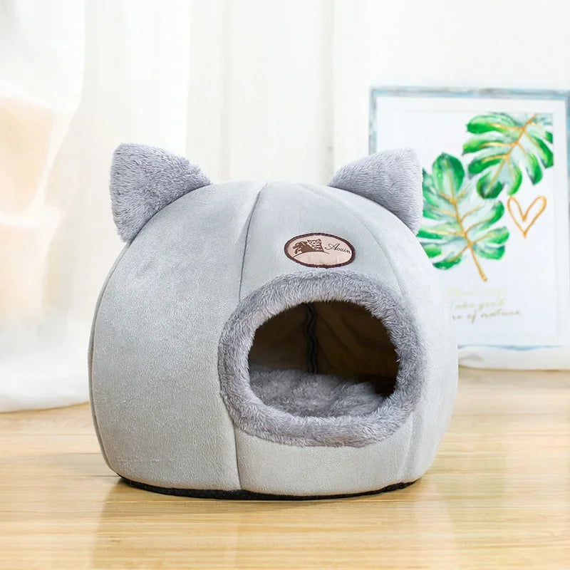 Winter Cat Bed Cozy Cave Nest For Small Dogs And Cats