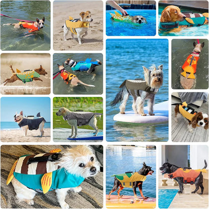 Dog Life Jacket Swimming Safety Vest for Small Medium Large Dogs