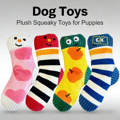 Cute Plush Dog Toy With Squeaker For Small Medium Large Dogs