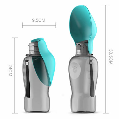 Foldable Pet Water Bottle 800ml Portable Dispenser For Dogs Cats