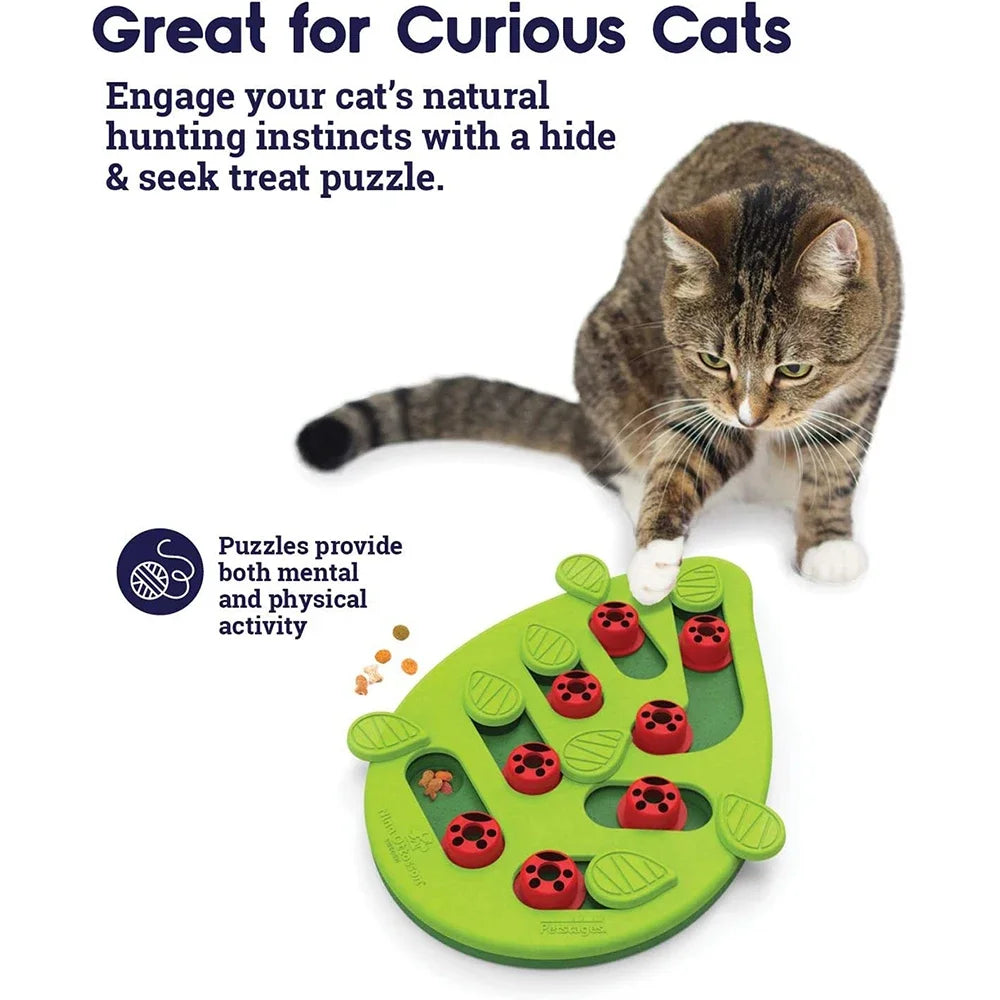 Interactive Cat Treat Puzzle Toy - Stimulating Food Dispenser