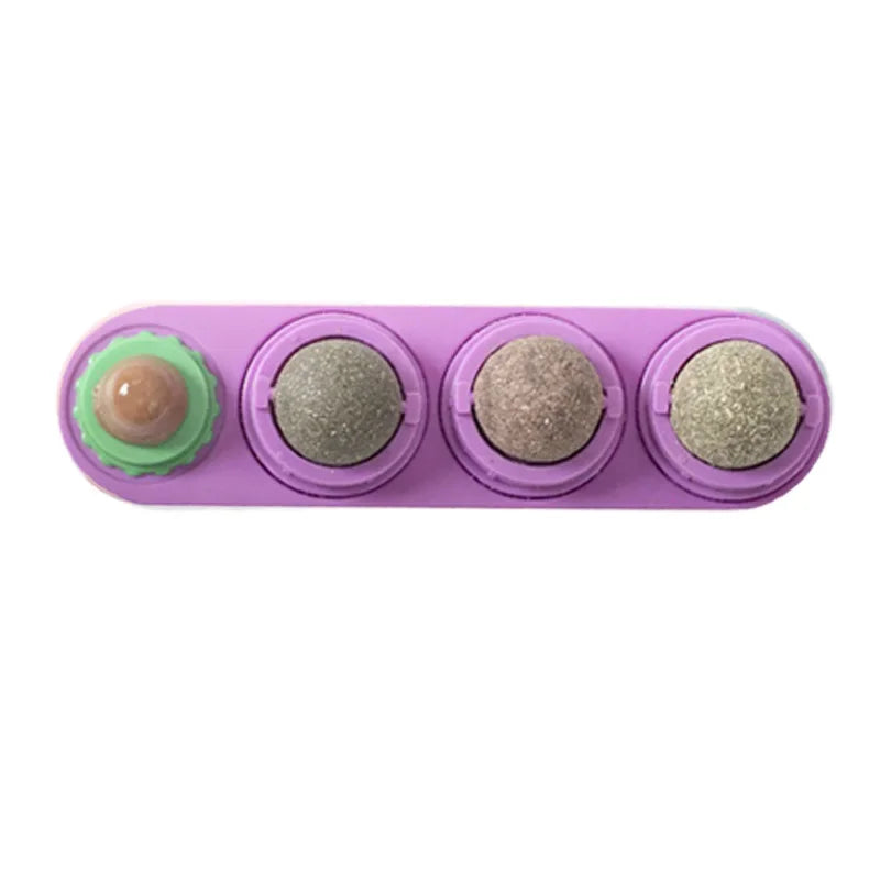 4 in 1 Rotating Catnip Ball - Teeth Cleaning & Digestive Health Toy