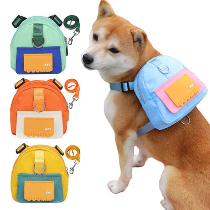 Waterproof Pet Backpack For Dogs With Harness - Outdoor Travel