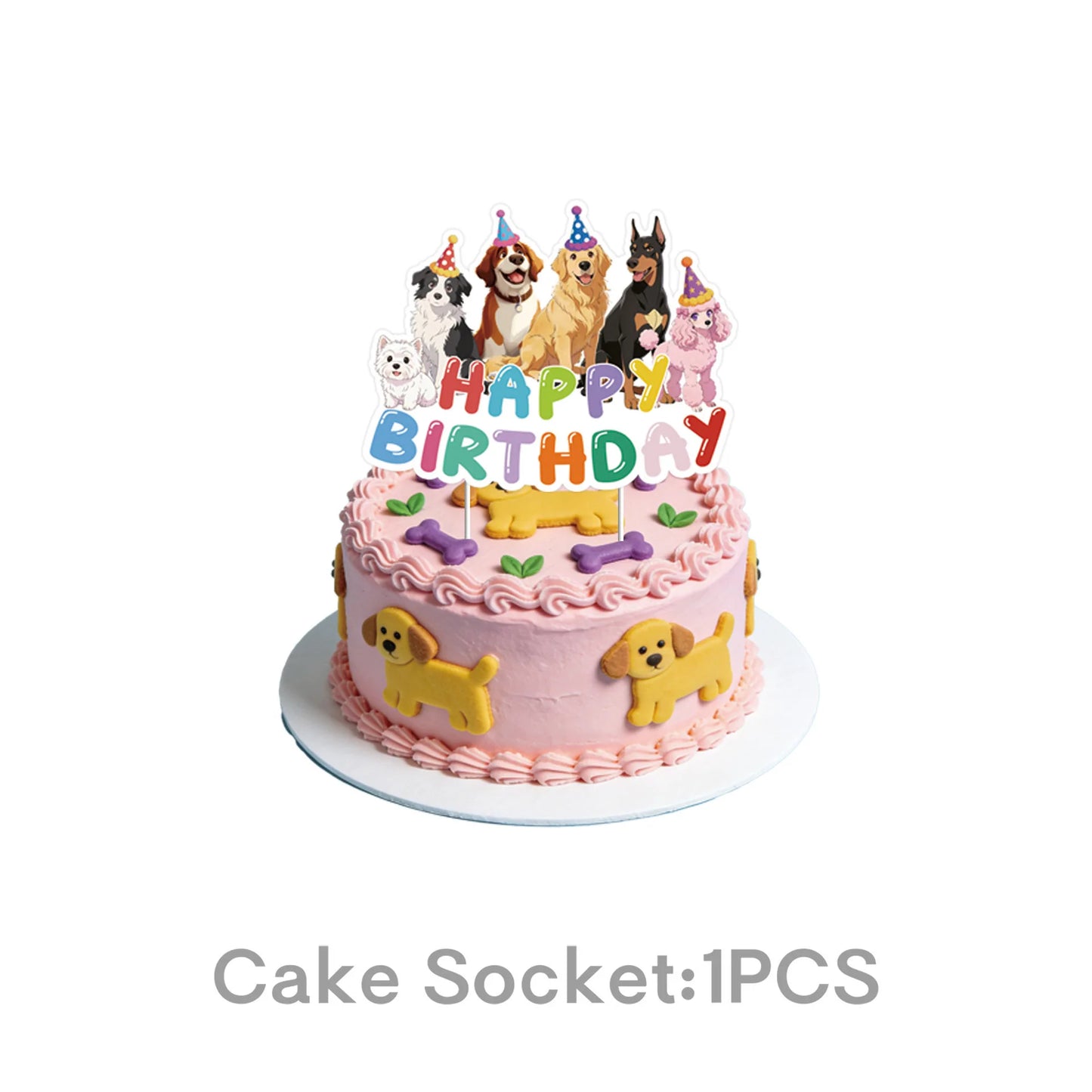 Dog Birthday Cake Toppers - Pet Puppy Party Decorations
