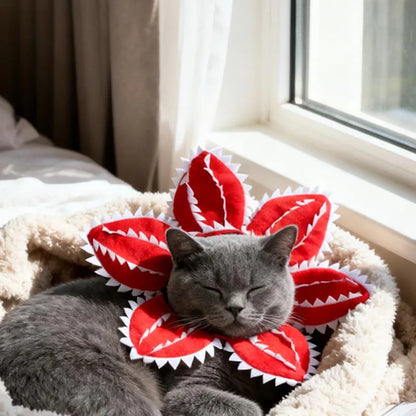Winter Funny Cat Hat Demogorgon Scary Pet Costume Adjustable