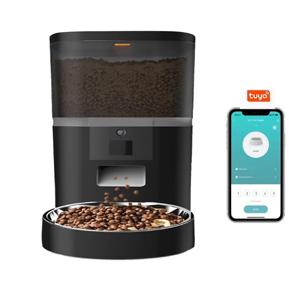 Smart Automatic Pet Feeder With Camera For Dogs And Cats