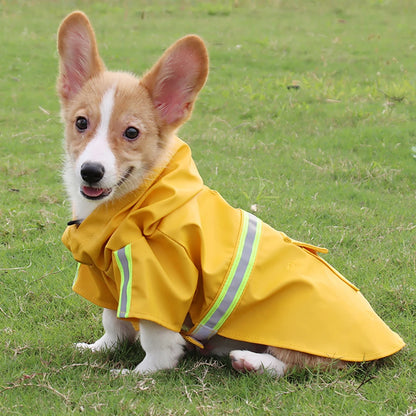 Large Dog Raincoat Waterproof Hooded Cloak For Dogs
