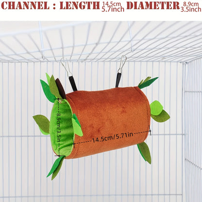 5 Piece Plush Hamster Hammock Set - Cotton Round Swing For Small Pets