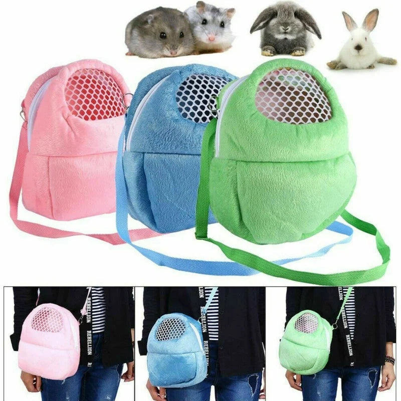 Small Pet Carrier Travel Bag For Rabbits Hamsters Guinea Pigs