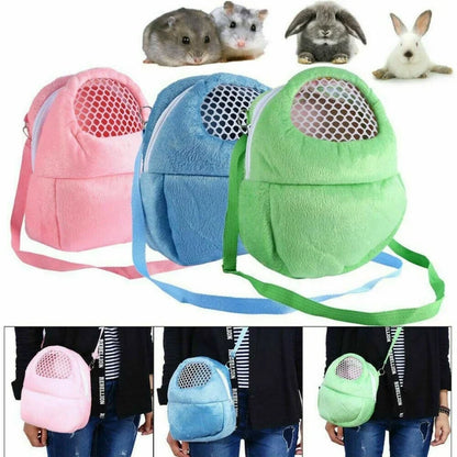 Small Pet Carrier Travel Bag For Rabbits Hamsters Guinea Pigs