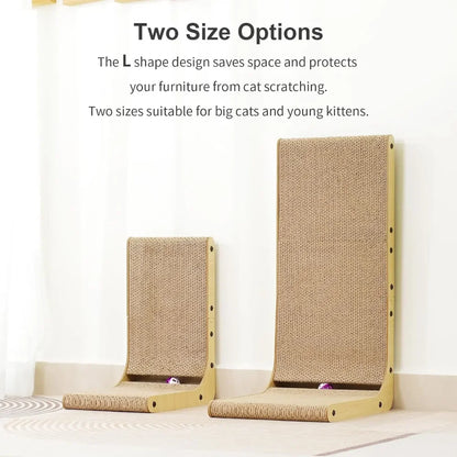 Cat Scratching Post Large L-Shape Cardboard Scraper Pet Toy