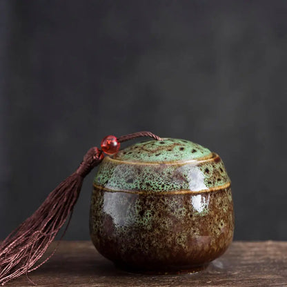 Ceramic Pet Memorial Urn - Keepsake Canister For Ashes Storage
