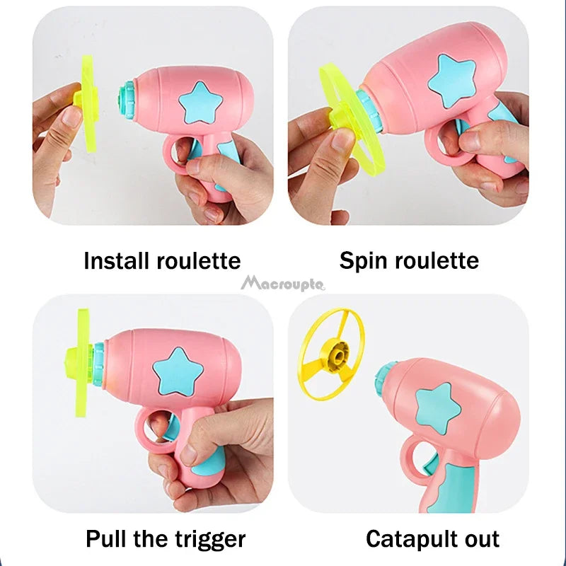 Funny Cat Toy Interactive Launch Pet Training Flying Disc Gun