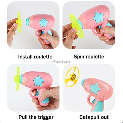 Funny Cat Toy Interactive Launch Pet Training Flying Disc Gun