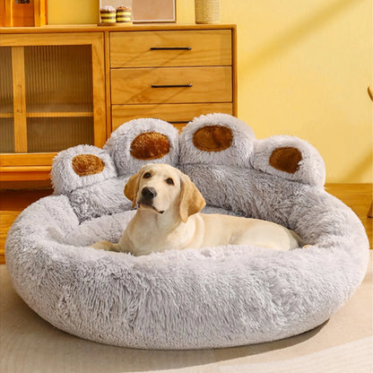 Fluffy Dog Bed Winter Warm Large Pet Sofa Basket Mat