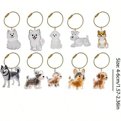 Pet Memorial Keychain - Dog Hair Storage Pendant With Resin Capsule