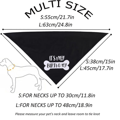 Dog Birthday Bandana - Happy Birthday Party Pet Triangle Scarf