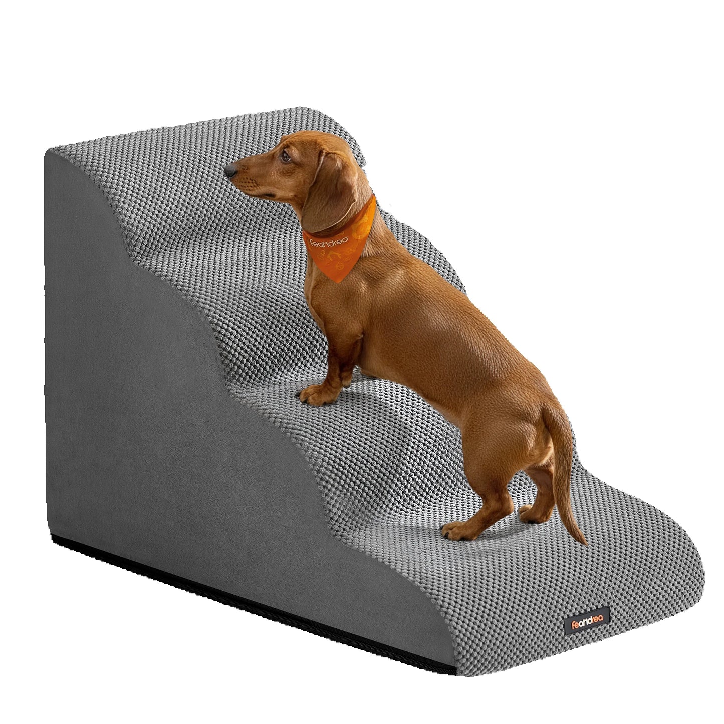 Pet Stairs With Non-Slip Washable Cover Gray
