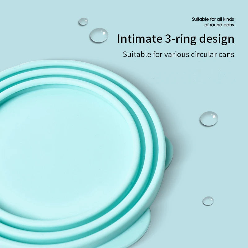 Portable Silicone Pet Food Lid And Spoon 2-In-1 Sealer Set