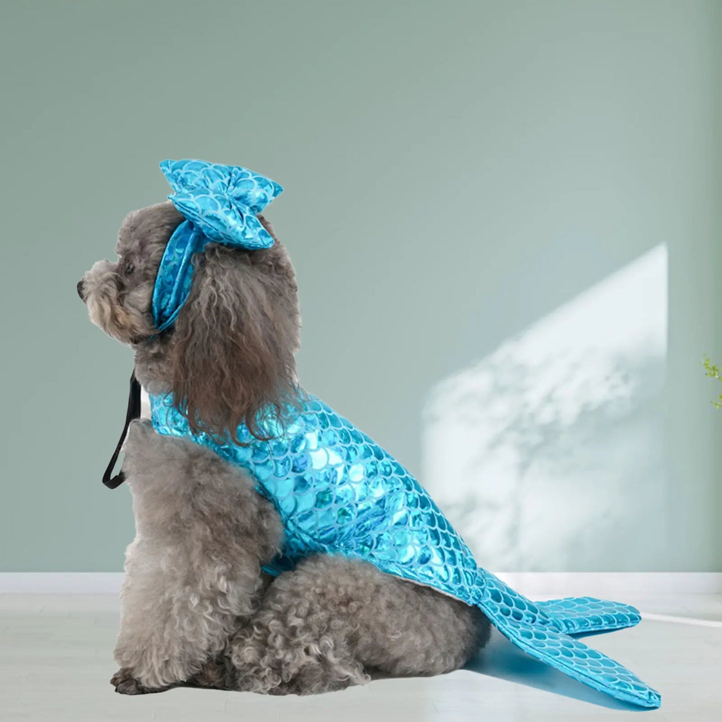 Mermaid Dog Costume - Funny Pet Cosplay Outfit For Small Medium Large Dogs