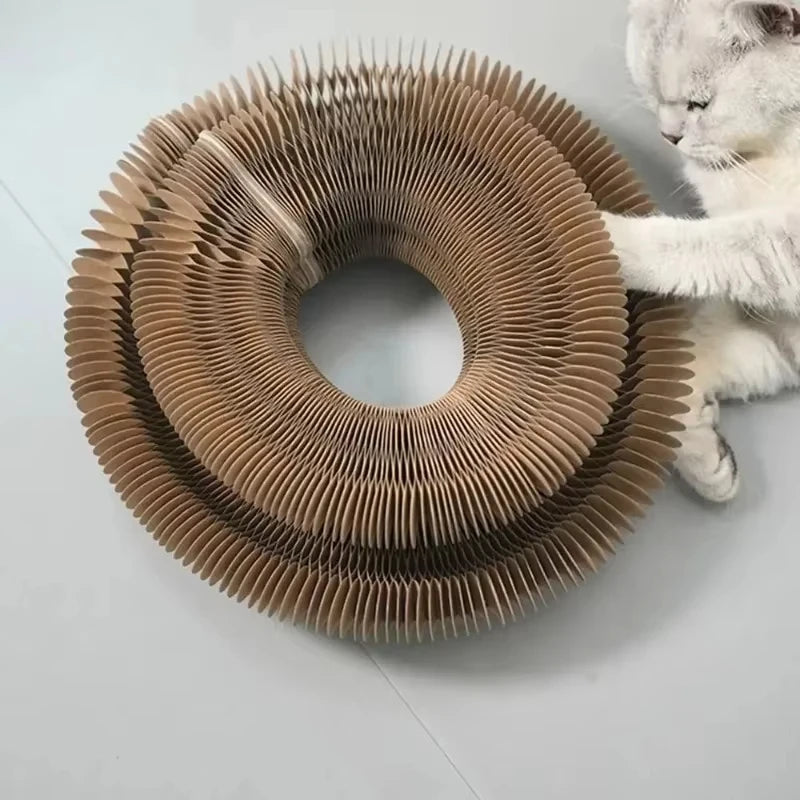 Magic Round Cat Scratcher Corrugated Scratching Post Toy