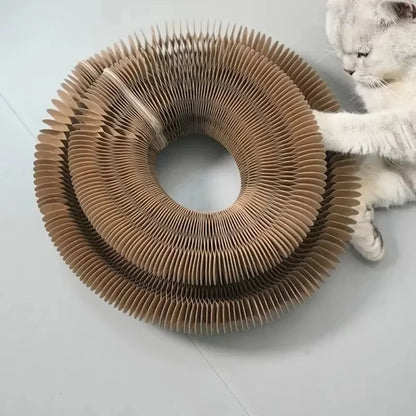 Magic Round Cat Scratcher Corrugated Scratching Post Toy