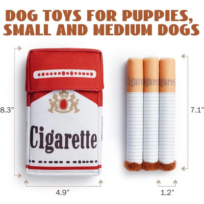 Funny Interactive Plush Dog Chew Toy - Cigarette Design Pet Gift