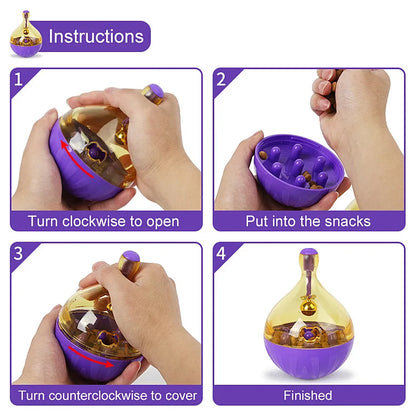 Pet Food Ball Toy - Interactive Tumbler Feeder For Dogs & Cats