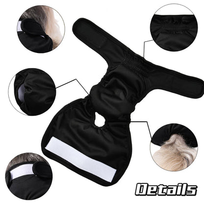 Washable Female Dog Diapers - Adjustable Reusable Pet Pants