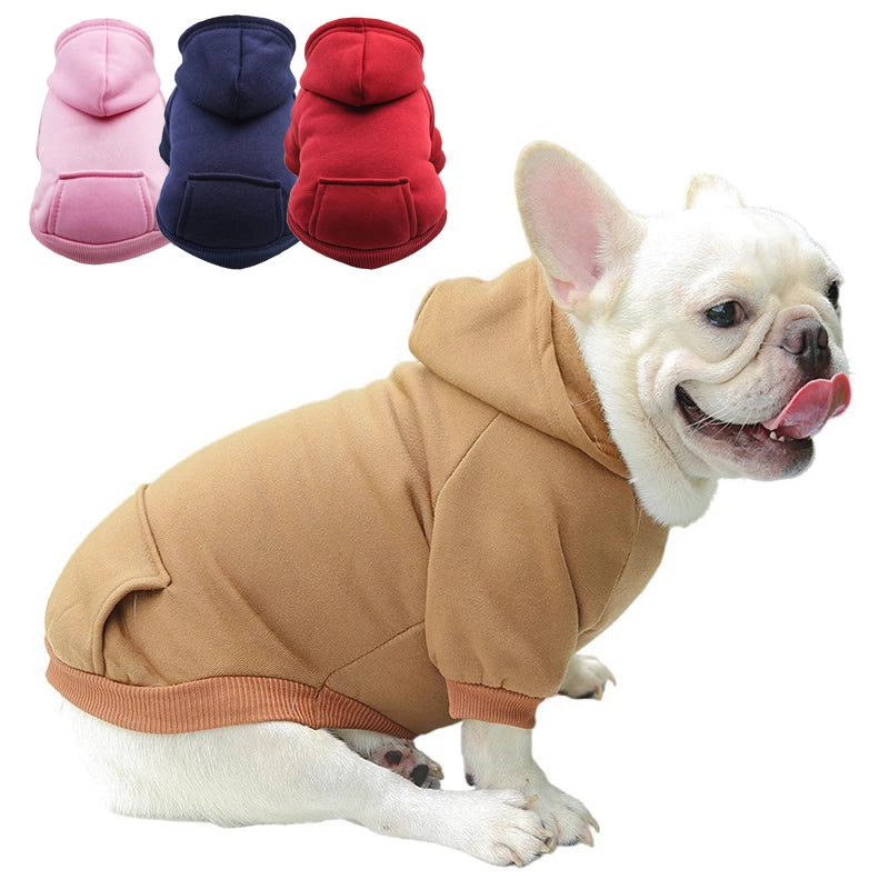 Winter Dog Hoodie For Small Medium Dogs Warm Pet Coat Jacket